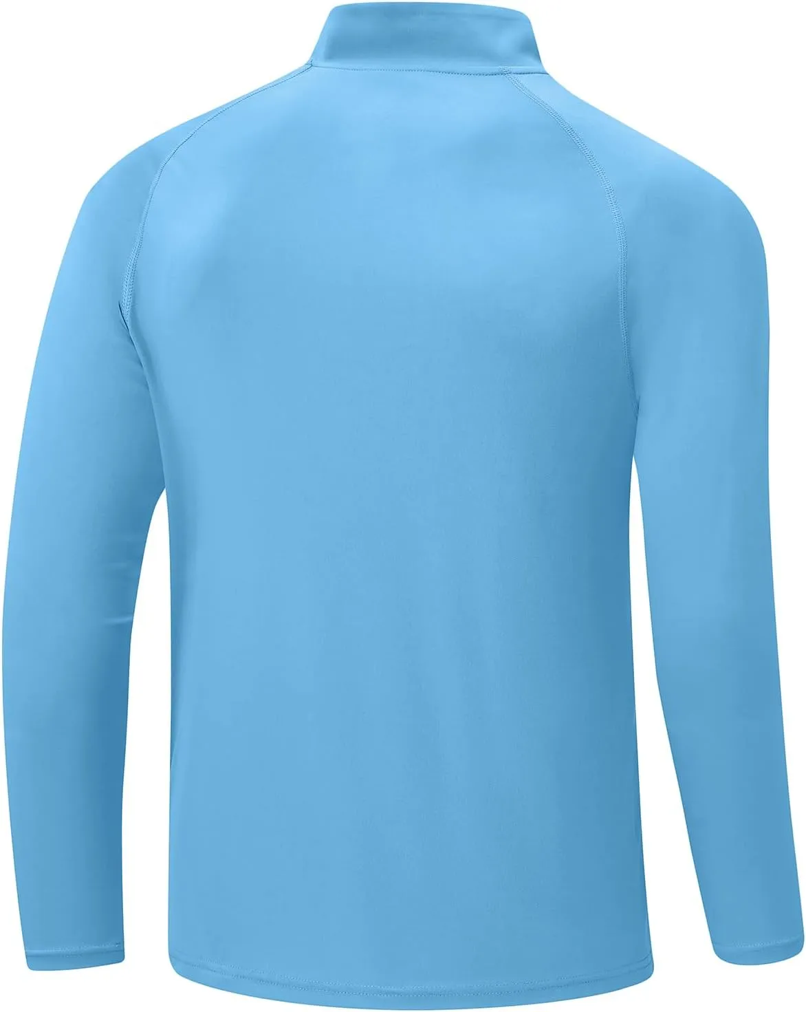 BGOWATU Men's Hiking Shirts Long Sleeve Sun Shirts UPF 50  Quarter Zip Pullover Quick Dry Rash Guard