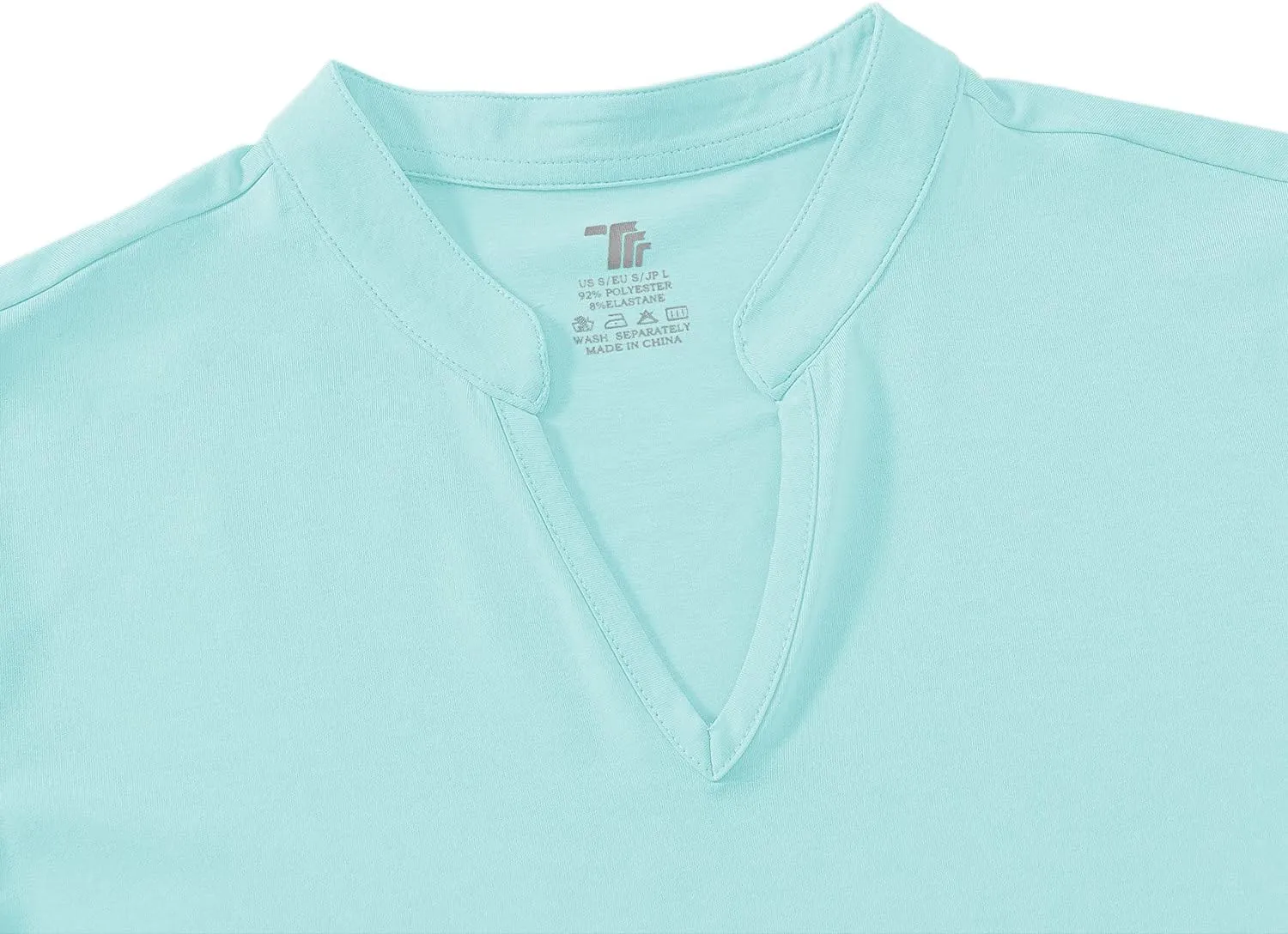 BGOWATU Women's Golf Polo T-Shirts Sleeveless V Neck Collarless Tennis Shirts UV Protection Quick Dry Lightweight