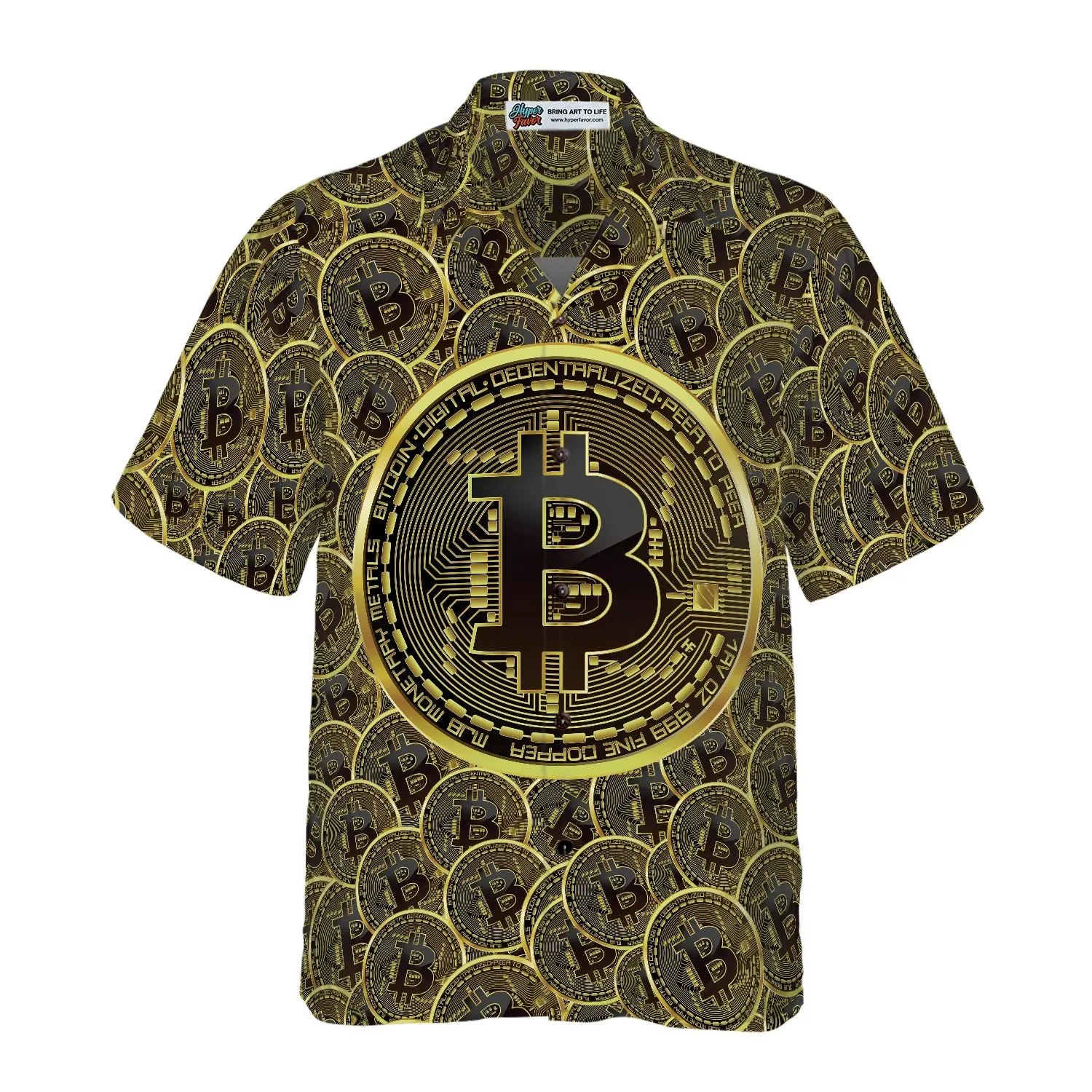 Bitcoins Hawaiian Shirt, Bitcoins Aloha Shirt For Men - Perfect Gift Husband, Boyfriend, Family, Friends