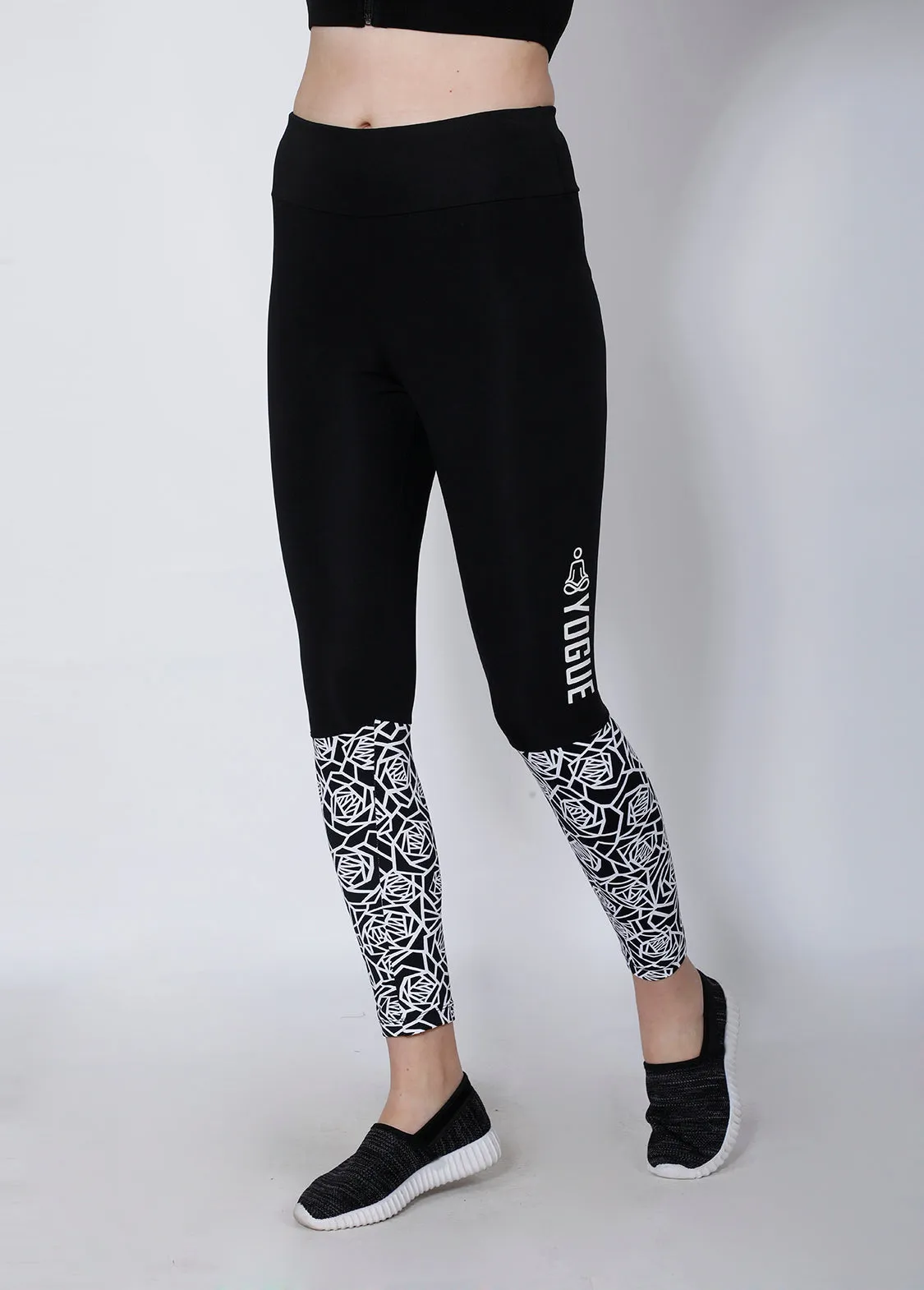 Black & White Spiral 2Tone Tights