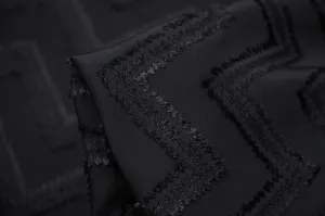 Black Chevron Jacquard