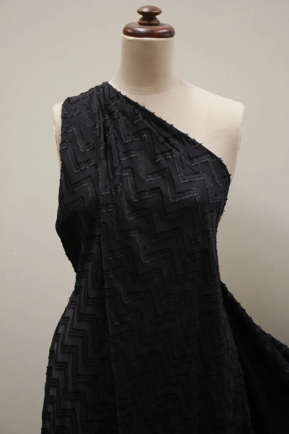 Black Chevron Jacquard