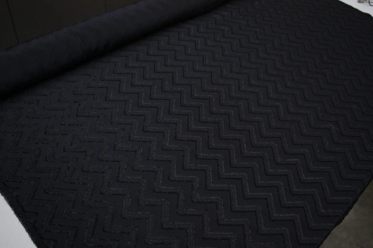 Black Chevron Jacquard
