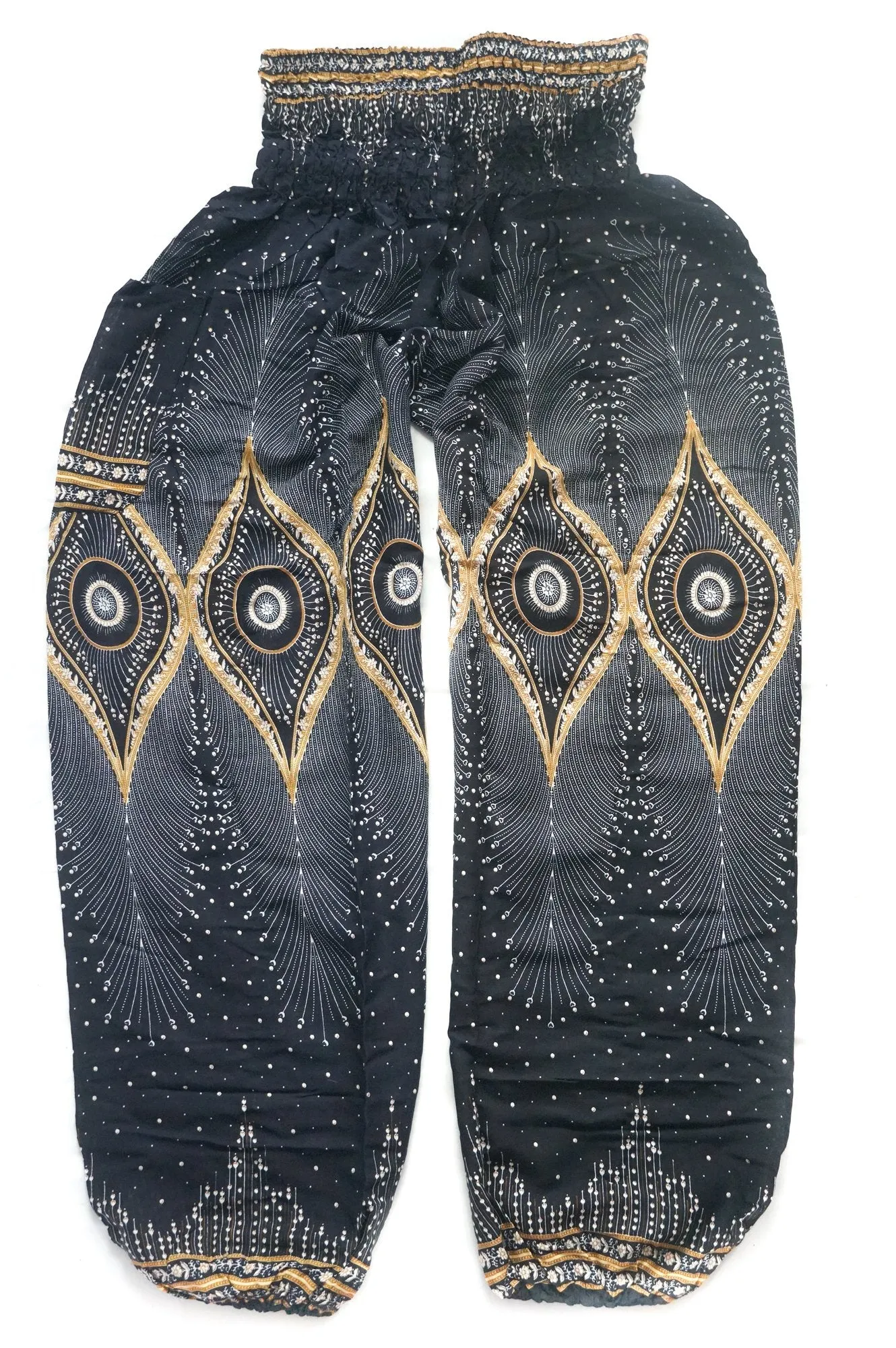 Black Diamond Peacock Plus Size Harem Pants