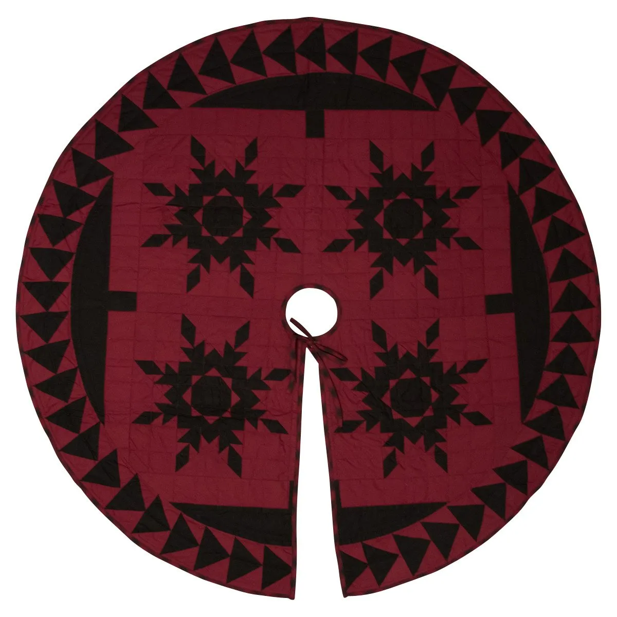Black Feathered Star Tree Skirt