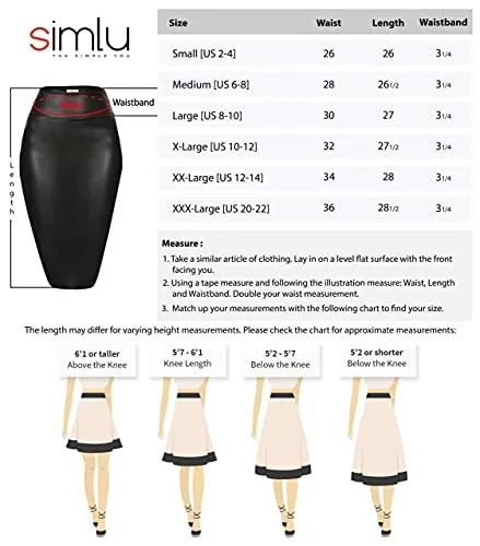 Black Leather Skirt for Women Below Knee Length Faux Leather Skirt Midi Bodycon Pencil Skirth Skirt Midi Bodycon Skirt Womens (Size XX-Large, Black Leather)