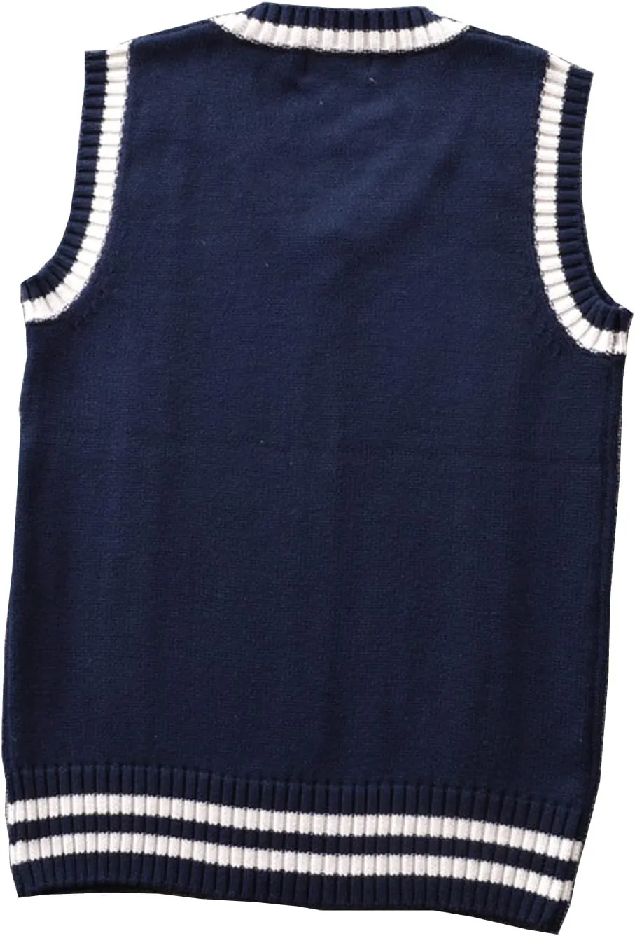 Blostirno Womens Sweater Vest V Neck JK Uniform Kint Vests Solid Classic Sleeveless Pullover Sweaters Tops