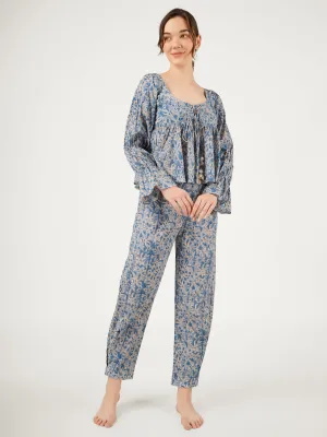 Blue Cotton Printed Co-Ord Set
