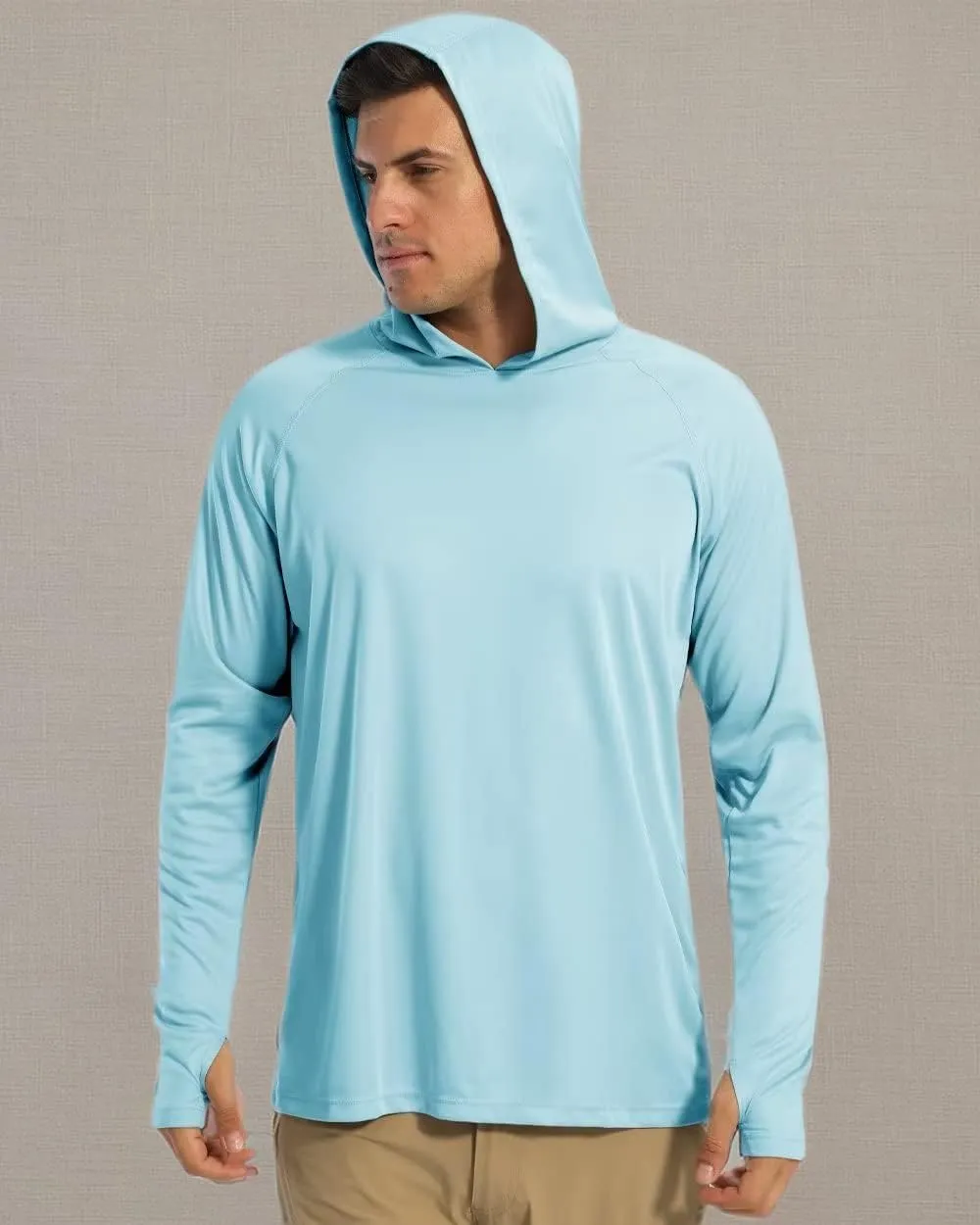 Boladeci Men's UPF 50  Sun Protection Lightweight Hoodie Shirts Long Sleeve Fishing Shirts SPF UV Hiking Swim