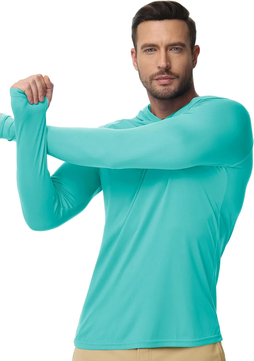 Boladeci Men's UPF 50  Sun Protection Lightweight Hoodie Shirts Long Sleeve Fishing Shirts SPF UV Hiking Swim