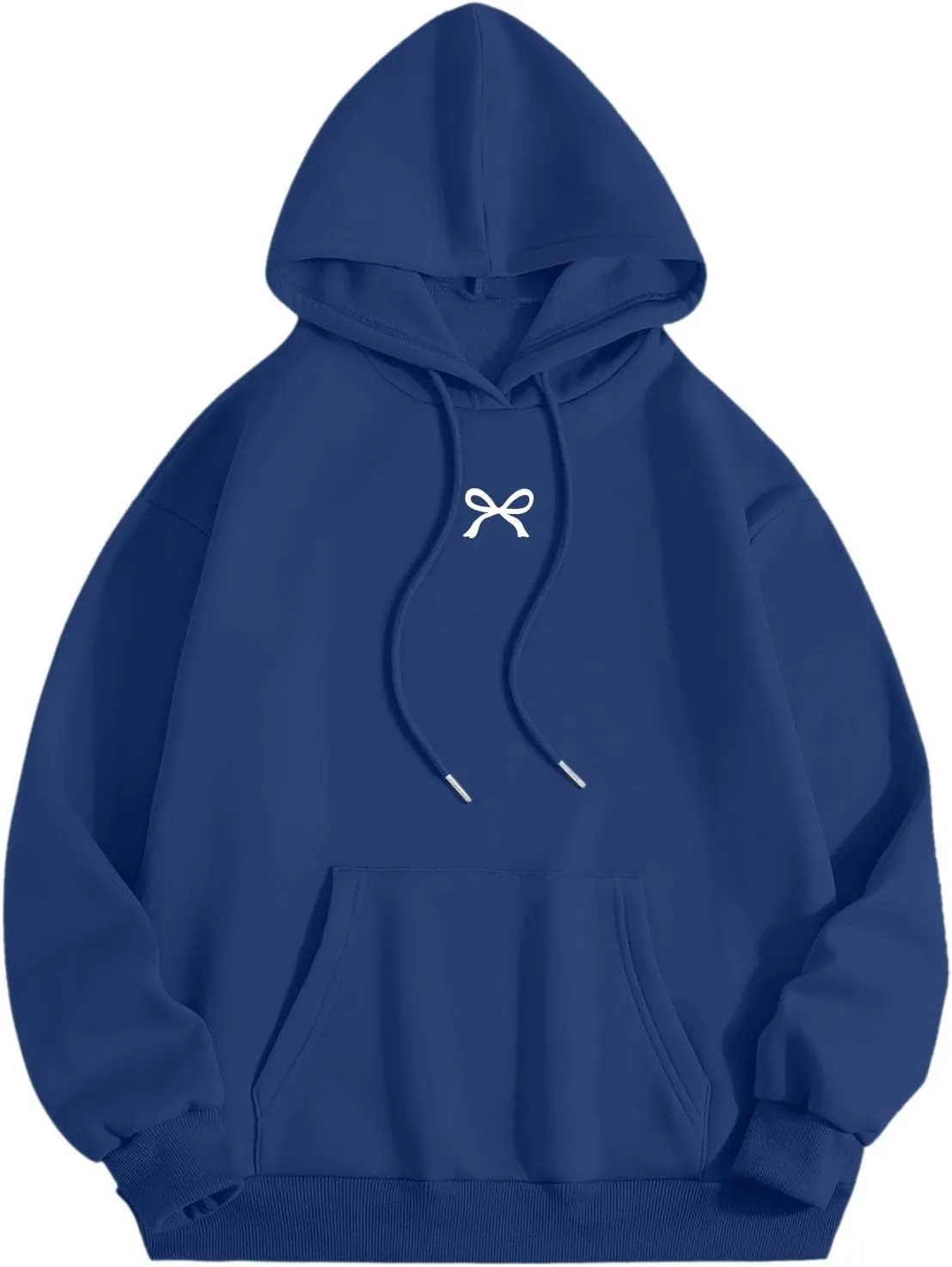Bow Oversized Sweatshirt for Women Winter Fall Basic Hoodies Fashion Trendy Long Sleeve Sweaters Outfits
