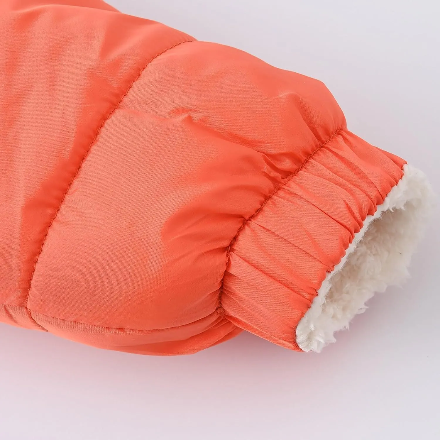 Boys And Girls Middle Children Solid Color Ears Cute Pocket Short Cotton Padded Children's Coat Falls Snowsuit