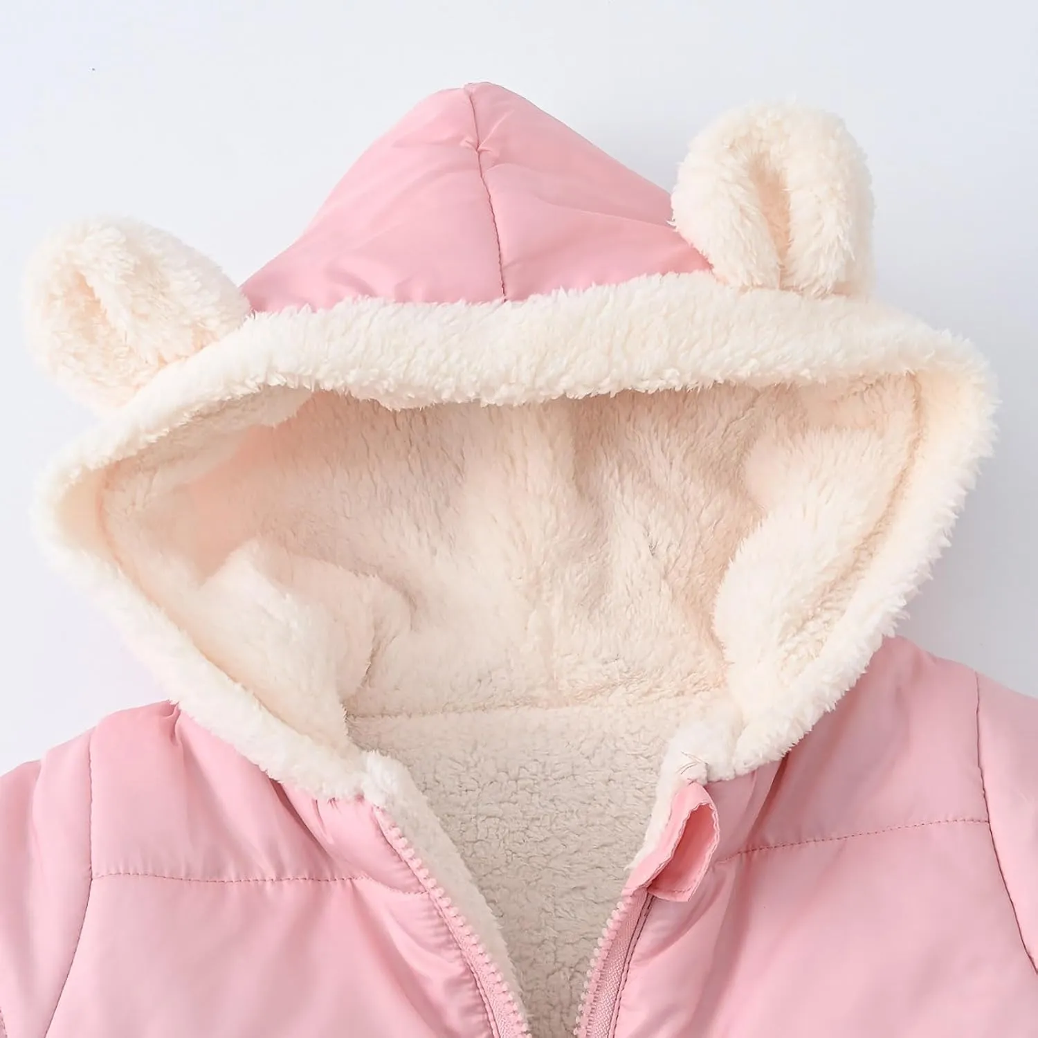 Boys Girls Children Solid Color Ears Cute Pocket Short Cotton Padded Childrens Coat Fancy Toddler Girl Long Coat Clothes