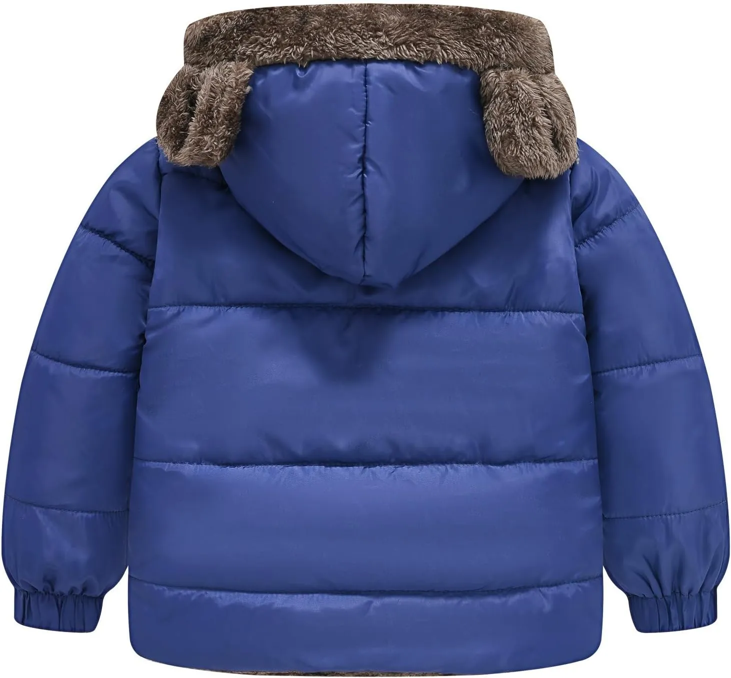 Boys Girls Solid Color Ears Cute Puffer Pocket Children Short Cotton Padded Childrens Coat Snow Coat Boys Snow Coat