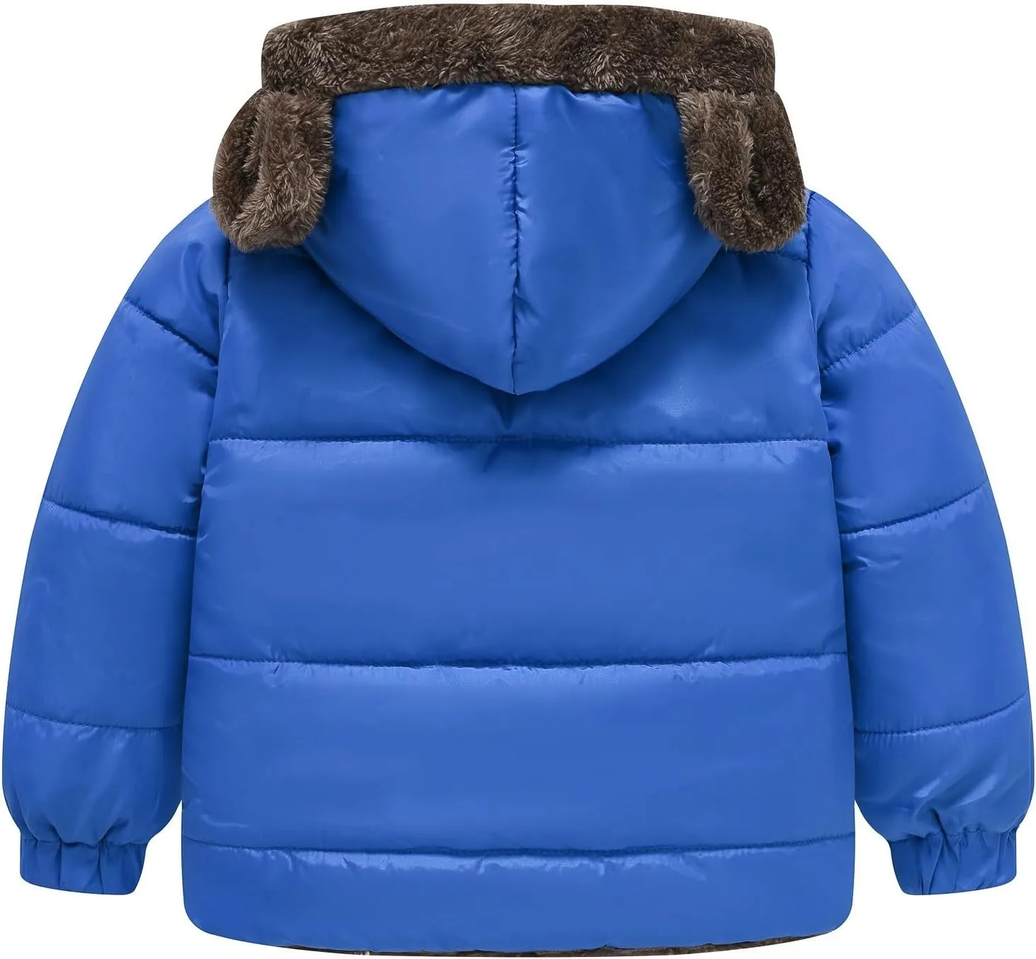Boys Girls Solid Color Ears Cute Puffer Pocket Children Short Cotton Padded Childrens Coat Snow Coat Boys Snow Coat
