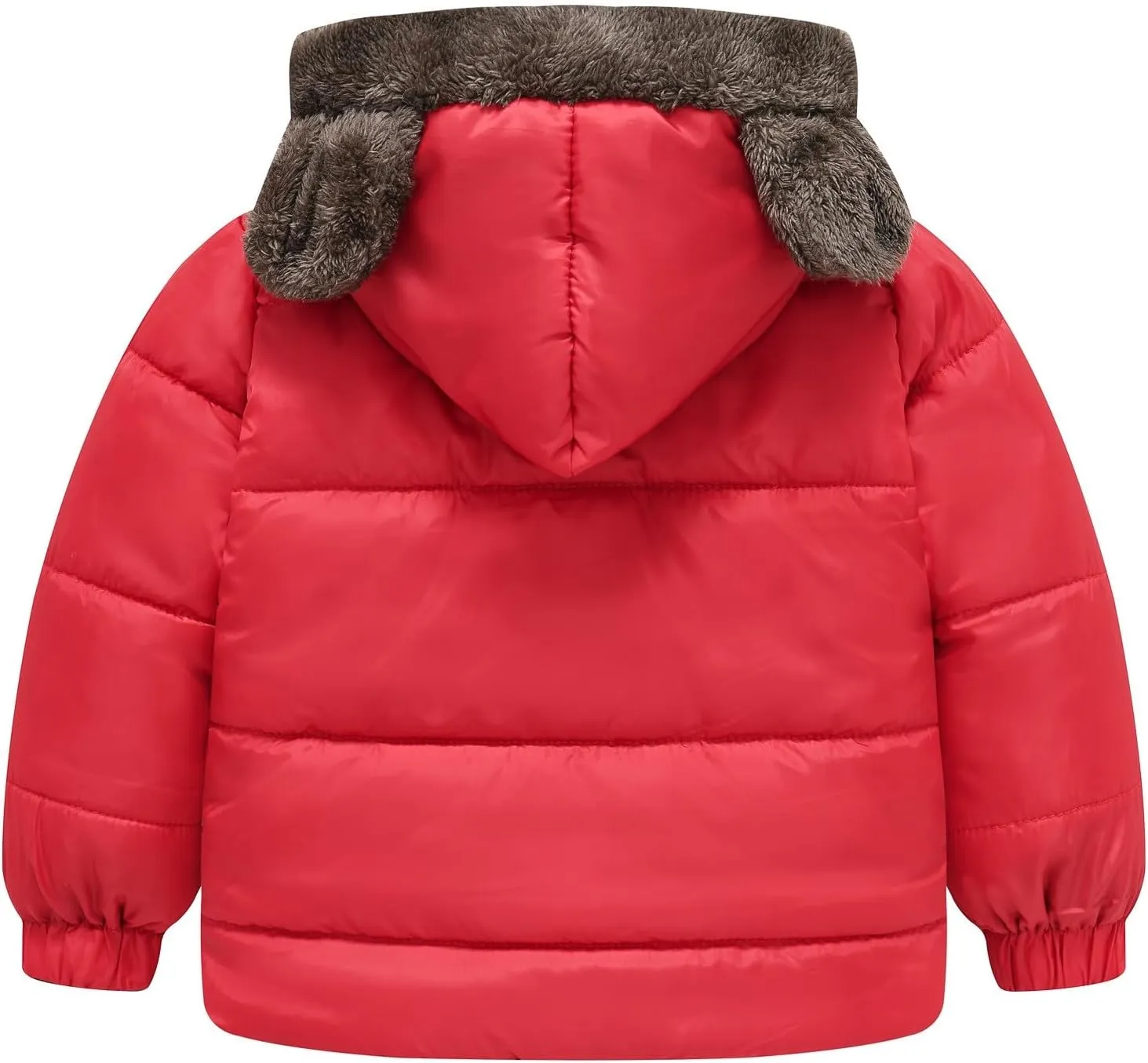 Boys Girls Solid Color Ears Cute Puffer Pocket Children Short Cotton Padded Childrens Coat Snow Coat Boys Snow Coat