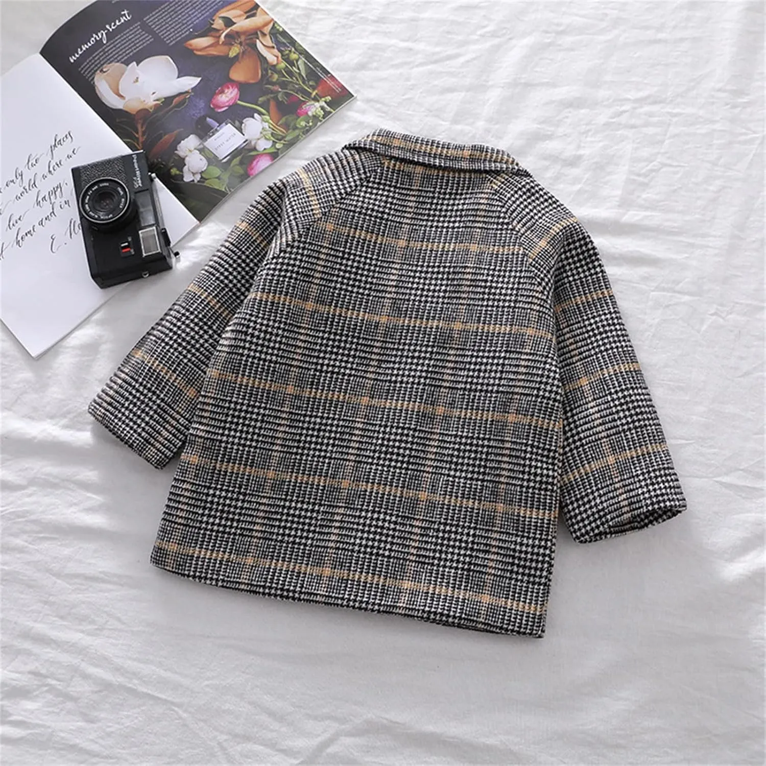 Boys Notch Lapel Double Breasted Long Trench Coat Casual Classic Peacoat Toddler Winter Collar Elegant Large Jacket