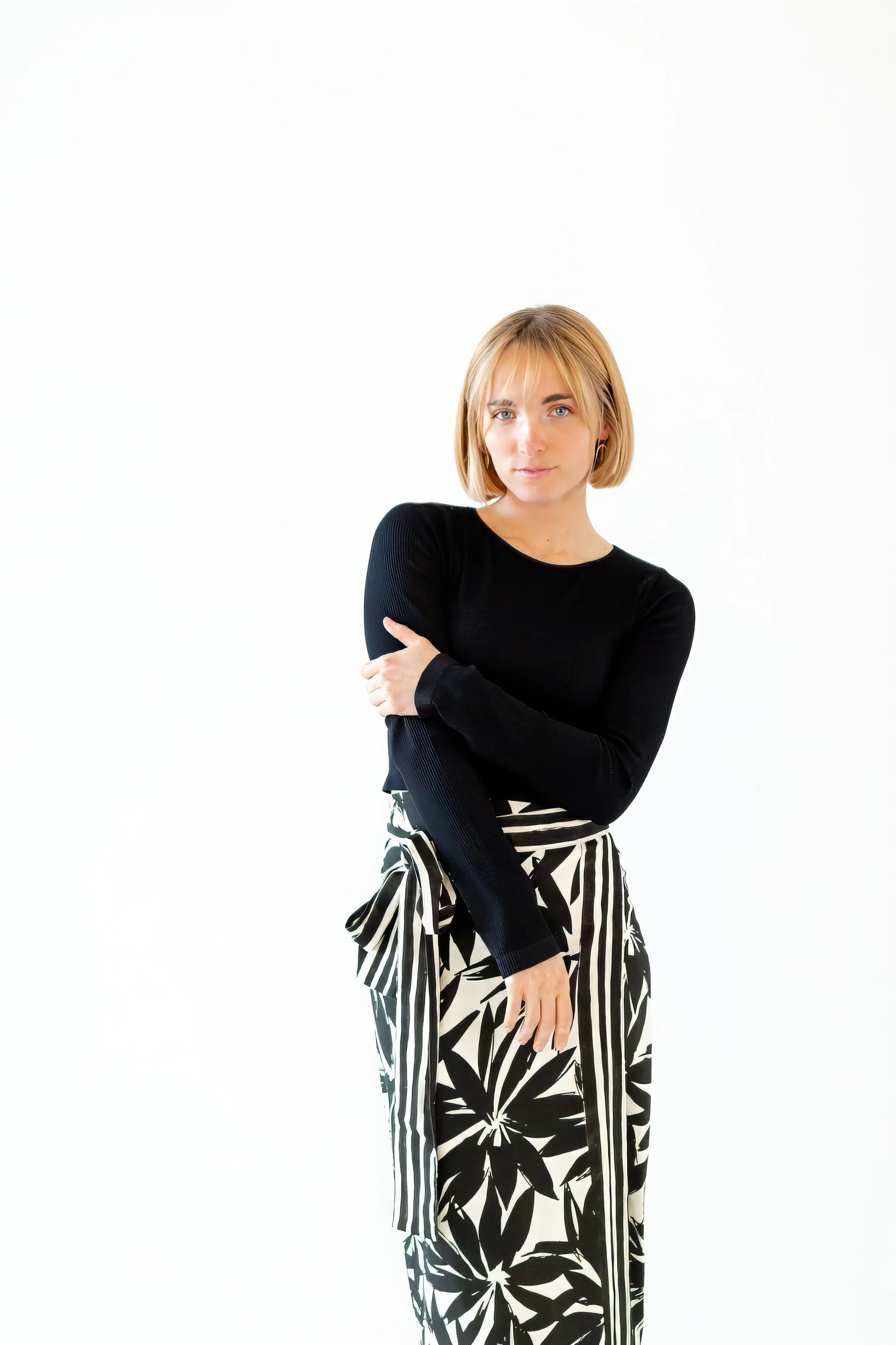 Camille Botanical Linen Skirt
