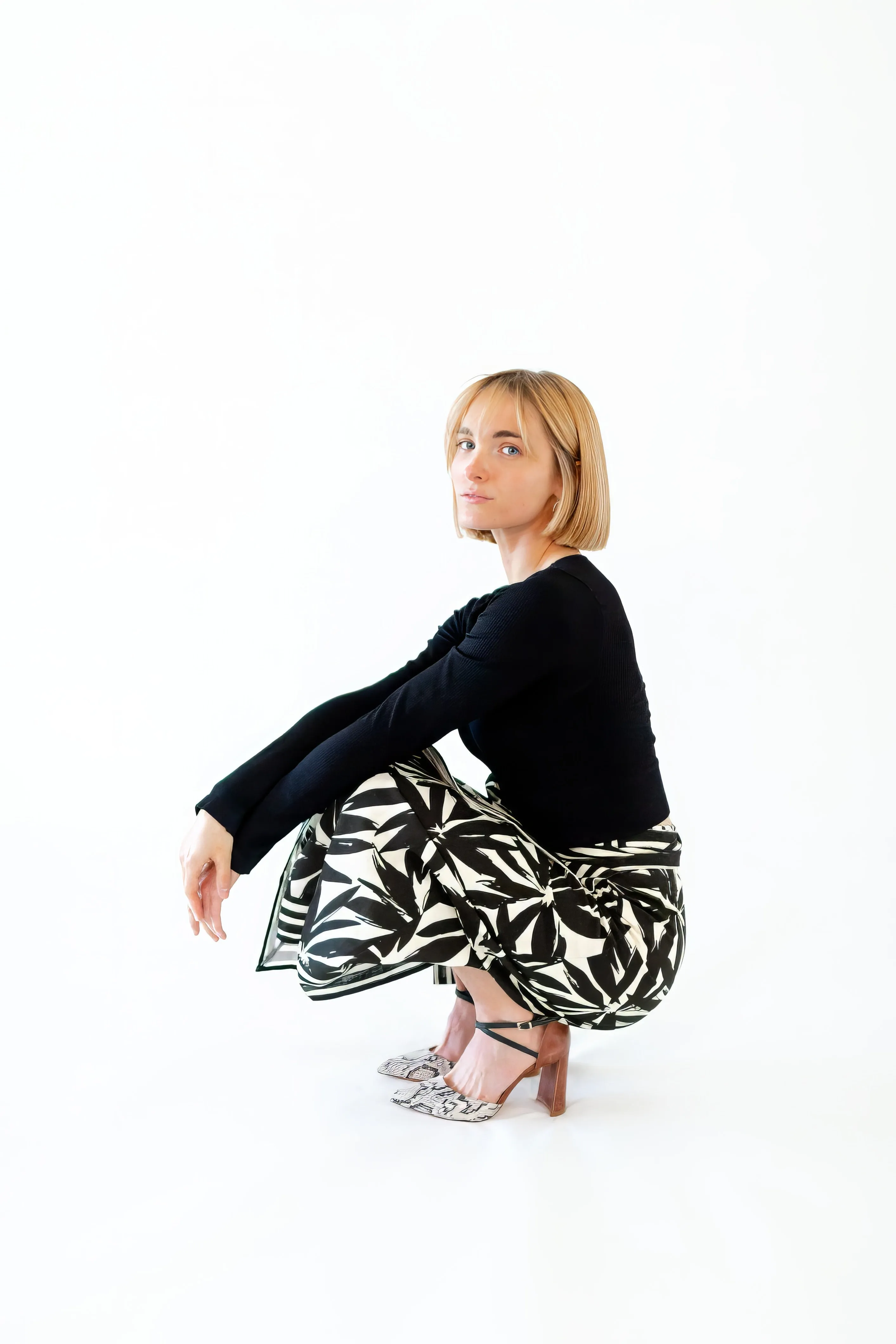 Camille Botanical Linen Skirt