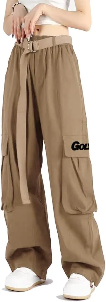 Cargo Pants Women with Pockets High Waist Baggy Casual Techwear Wide Leg Trousers Women Relaxed Fit Fashion Adjustable