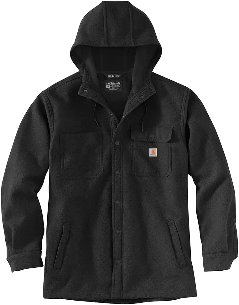 Carhartt Men's Rain Defender Relaxed Fit Heavyweight Hooded Shirt Jacket