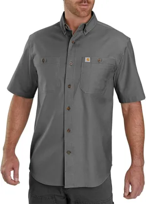 Carhartt Men's Rugged Flex Relaxed Fit Midweight Canvas Short-Sleeve Shirt