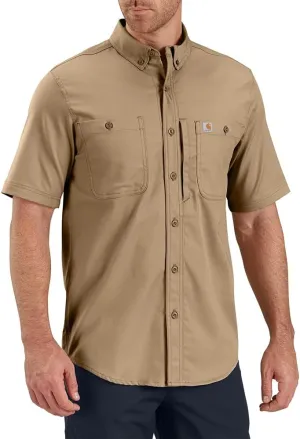Carhartt Men's Rugged Professional Series Relaxed Fit Canvas Short Sleeve Work Shirt