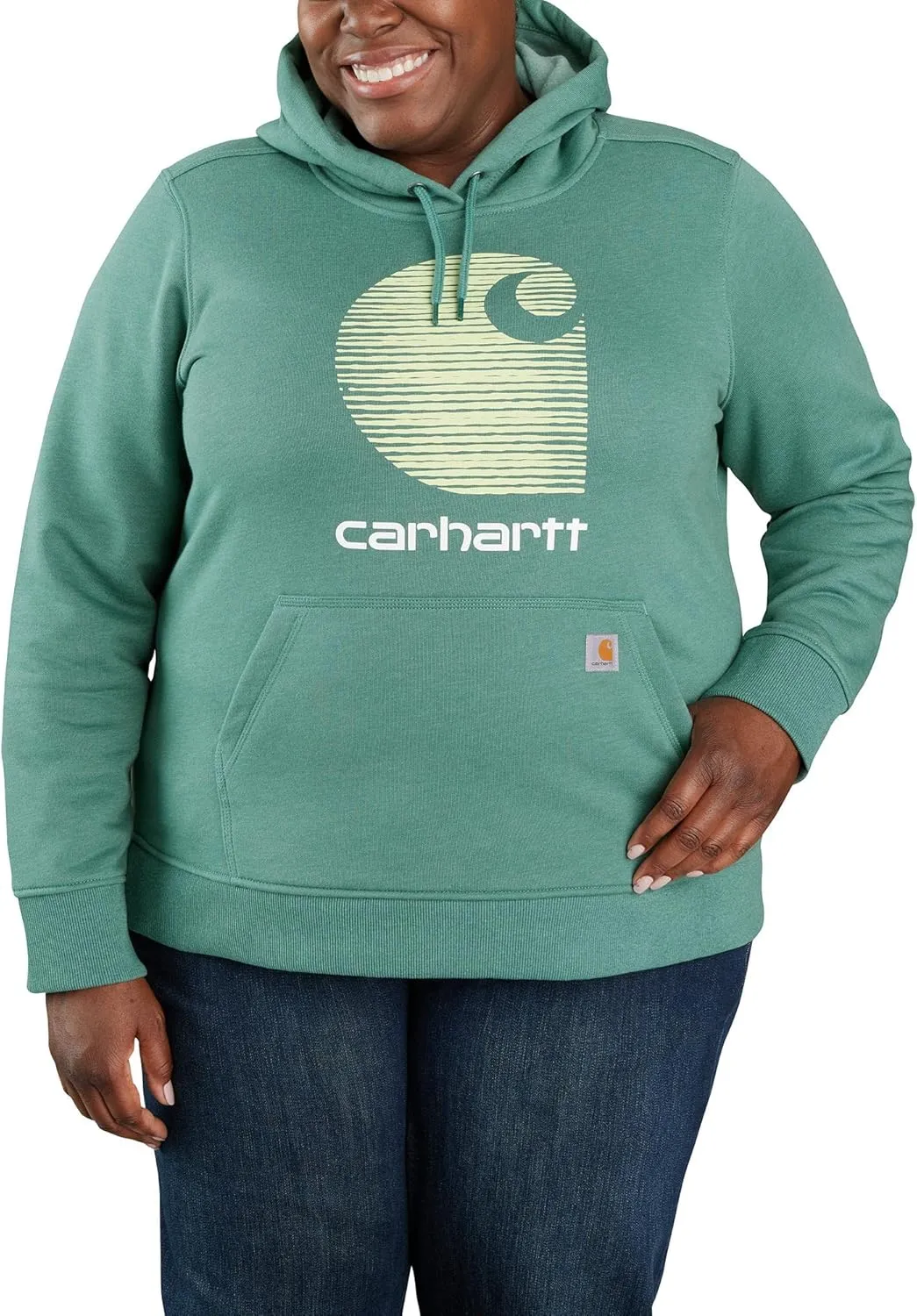 Carhartt Women's Rain Defender Relaxed Fit Midweight C Logo Graphic Sweatshirt