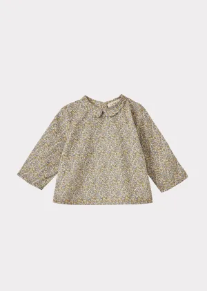 CARROT BABY COTTON TOP - LIBERTY PETAL FRILL