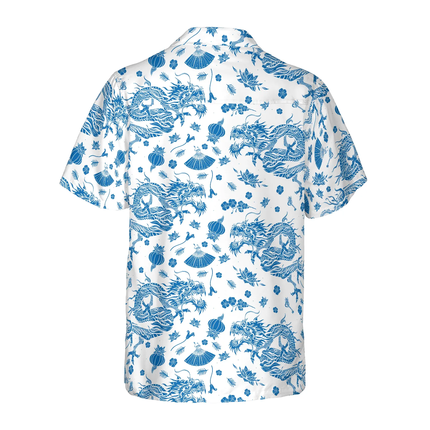 Ceramics Blue Pattern Hawaiian Shirt, Asia Dragon Hawaiian Shirt, Best Gift For lover, Friend, Family