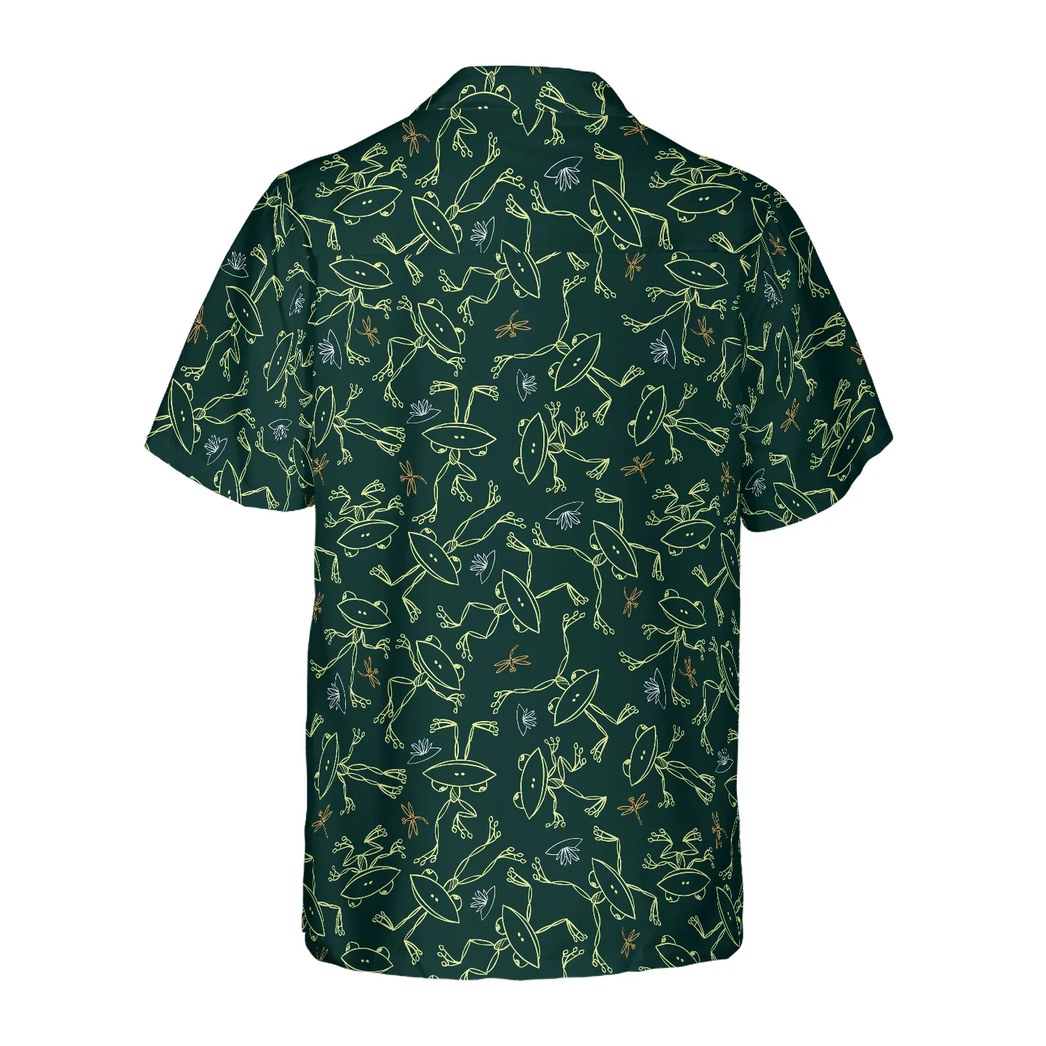 Cheerful Cartoon Frogs & Dragonflies Hawaiian Shirt, Best Gift For lover, Friend, Family