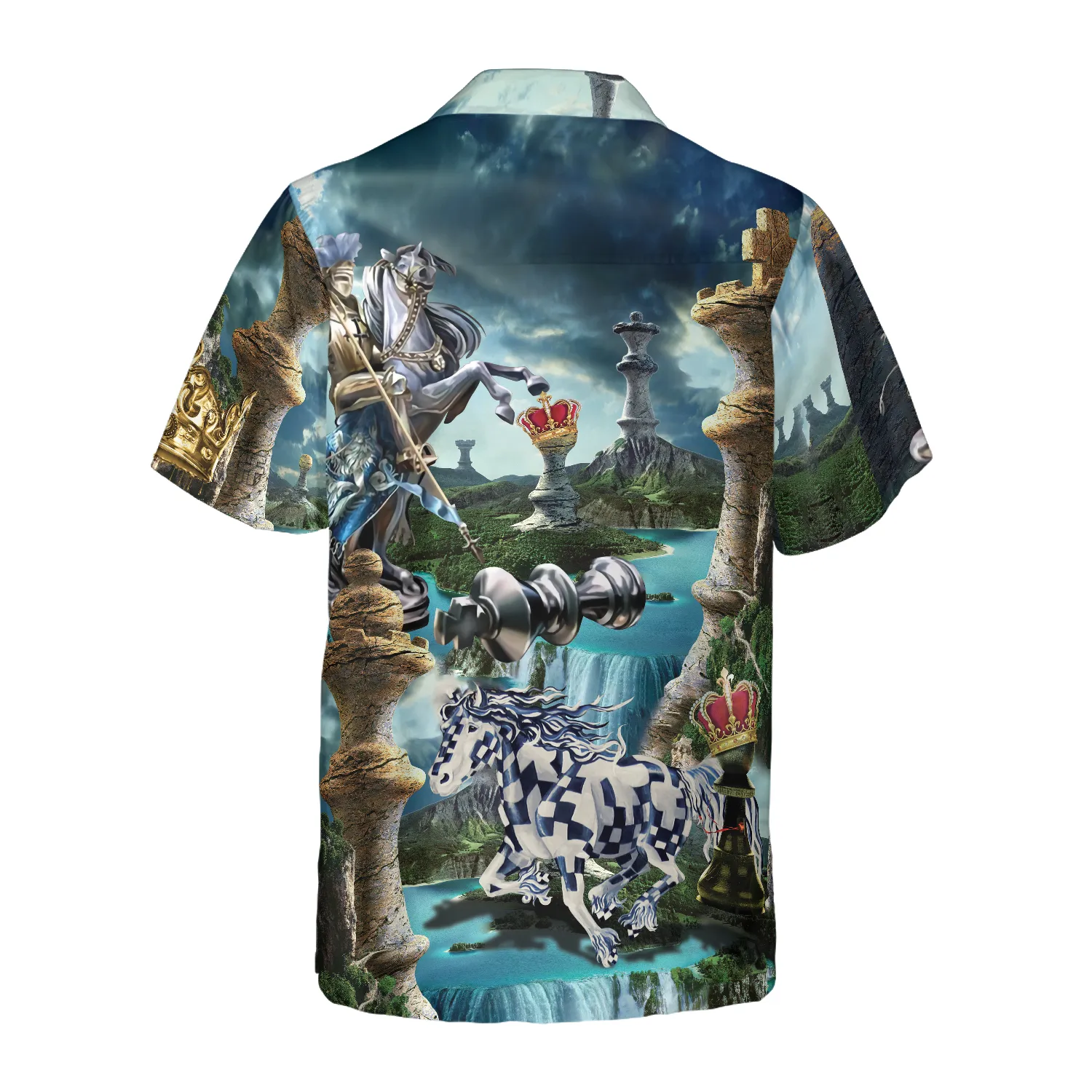 Chess is my life Hawaiian Shirt for Men, Blue Chess Shirt, Gift For Chess Player, Friend, Family