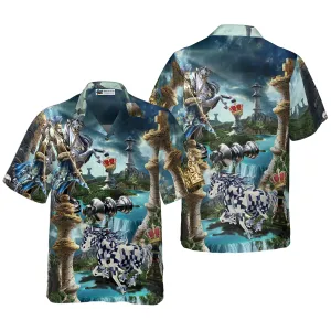 Chess is my life Hawaiian Shirt for Men, Blue Chess Shirt, Gift For Chess Player, Friend, Family
