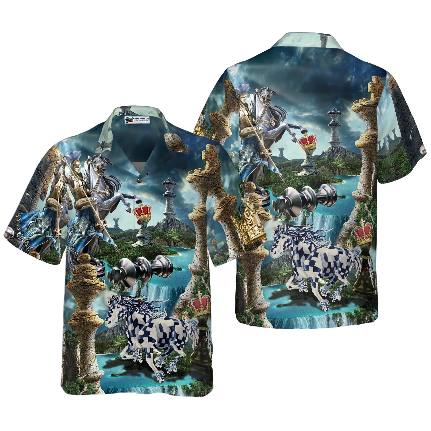 Chess is my life Hawaiian Shirt for Men, Blue Chess Shirt, Gift For Chess Player, Friend, Family