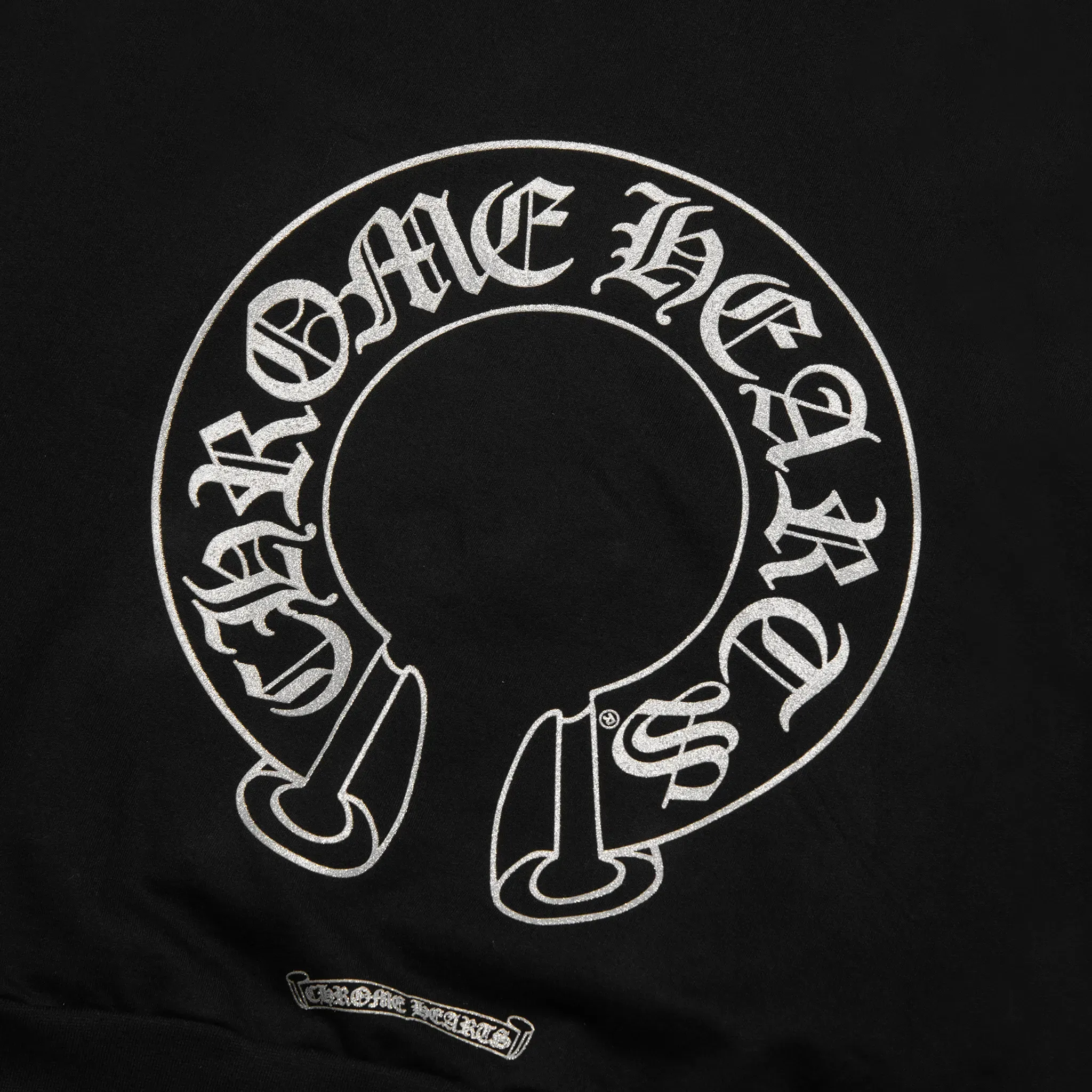 Chrome Hearts Silver Glitter Black Hoodie