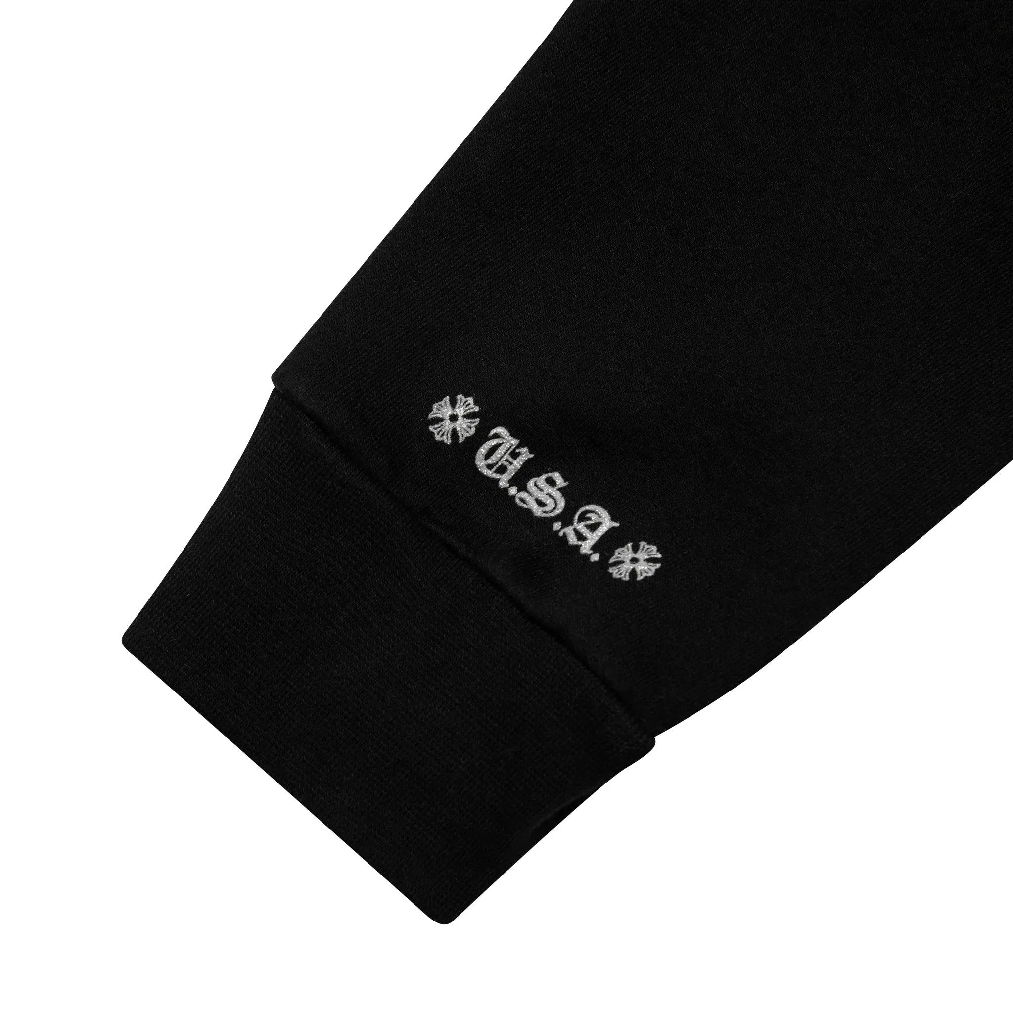 Chrome Hearts Silver Glitter Black Hoodie
