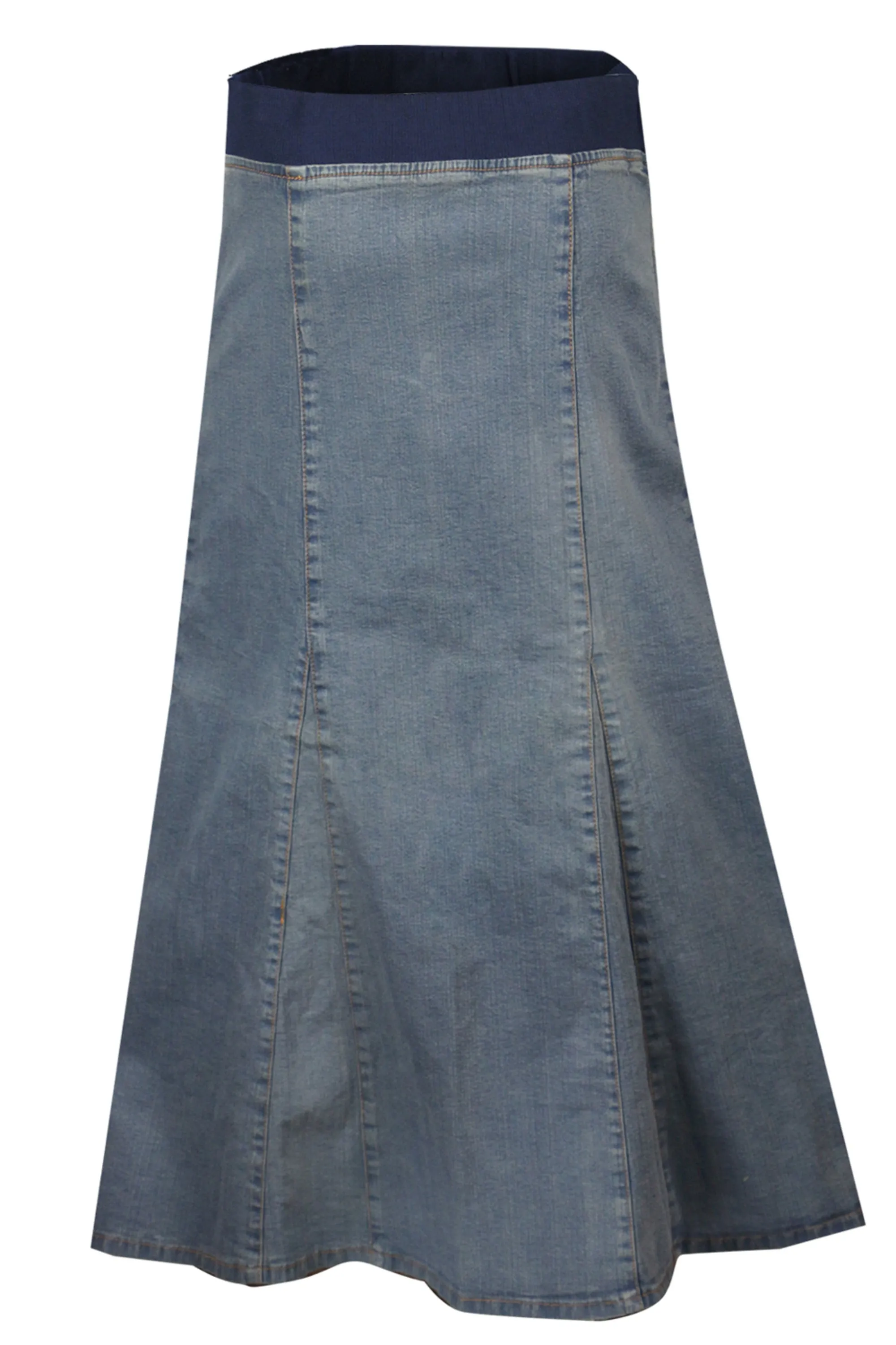 Clove Jeans Women Maternity Maxi Skirt Stretch Denim Ankle Length Plus Size 8-24