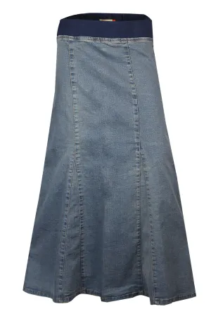Clove Jeans Women Maternity Maxi Skirt Stretch Denim Ankle Length Plus Size 8-24