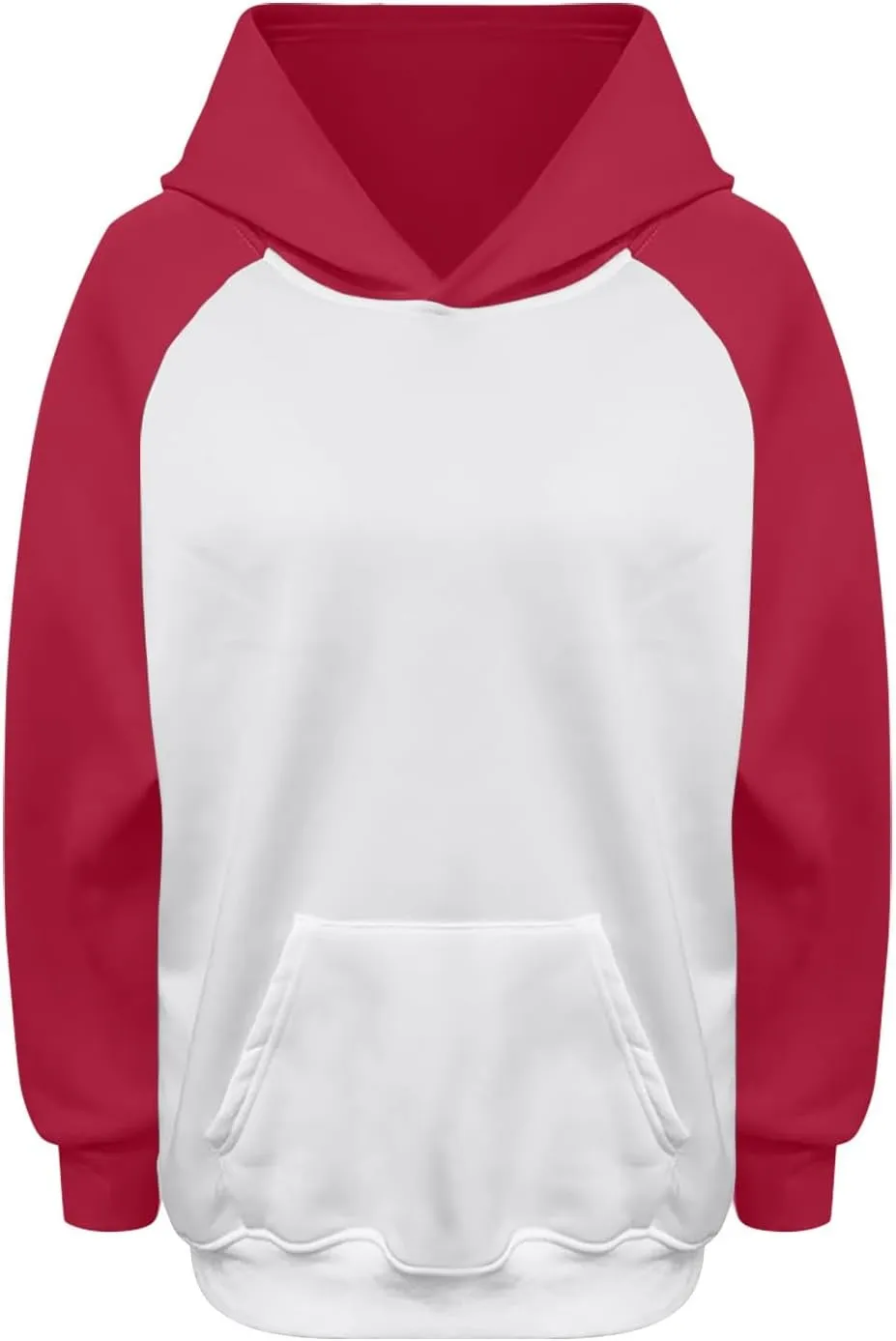 Color Block Hoodies for Women Trendy Oversized Raglan Sweatshirts Lightweight Fleece Cute Hoodies with Pockets