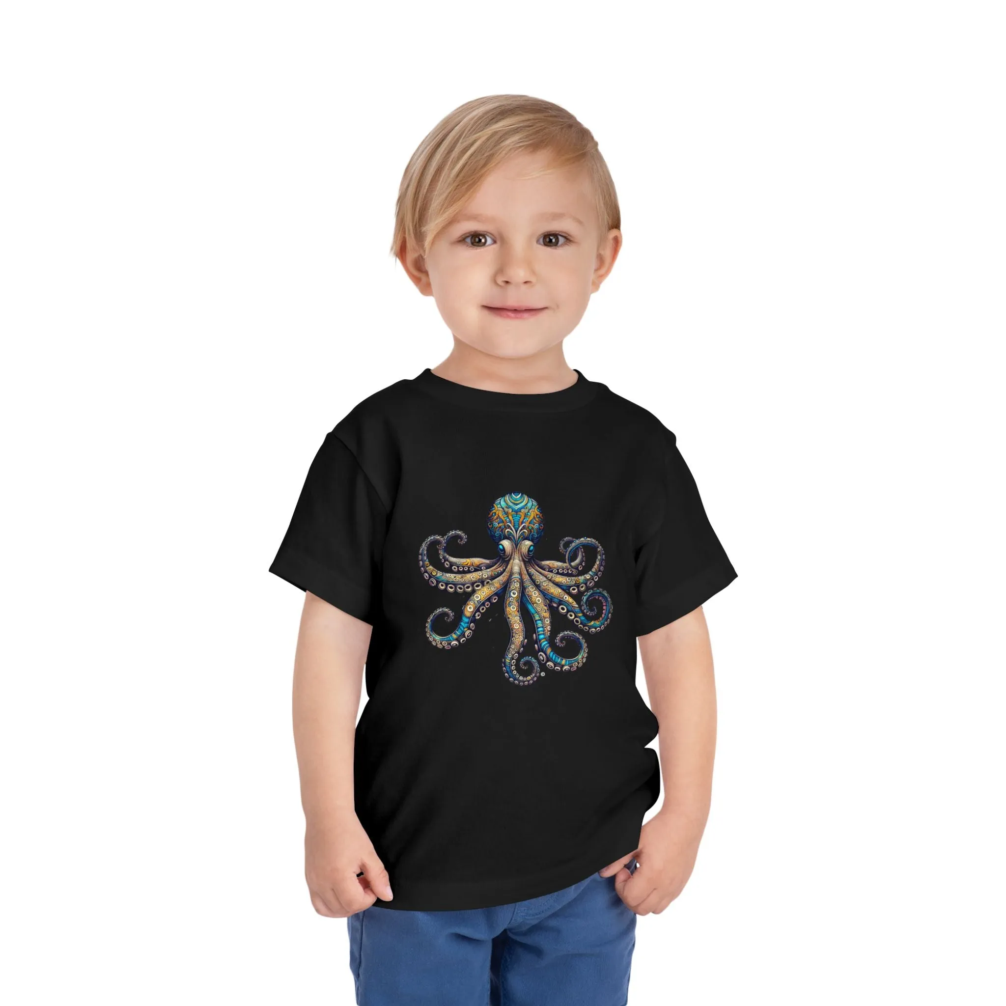 Colorful Octopus, Short Sleeve Tee, Tee for Kids, Unisex tees