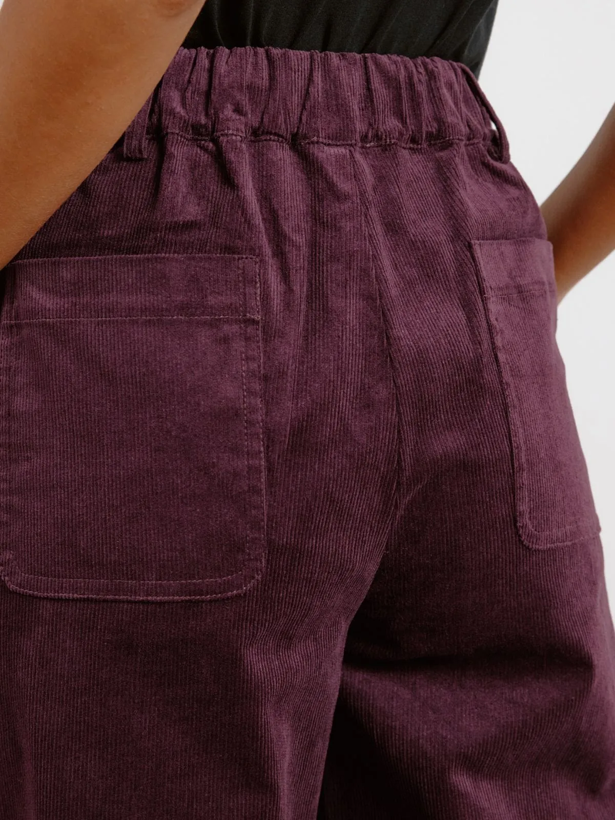 Cord Relaxed Trouser - Burgundy