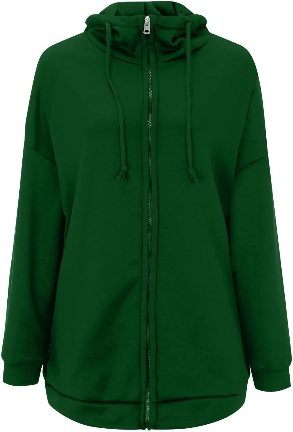 COTECRAM Women's Zip Up Hoodies Oversized Long Sleeve Fall Hooded Sweatshirts Casual Long Fleece Jacket Coats with Pockets