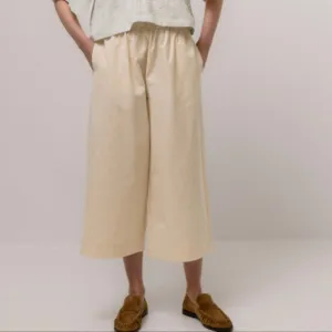 Cream Cropped Culottes
