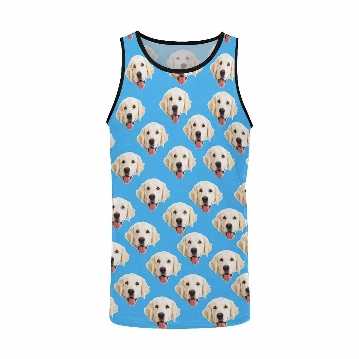 Custom Pet Face Tank Tops Dog Pattern Personalized Men's All Over Print Tank Top