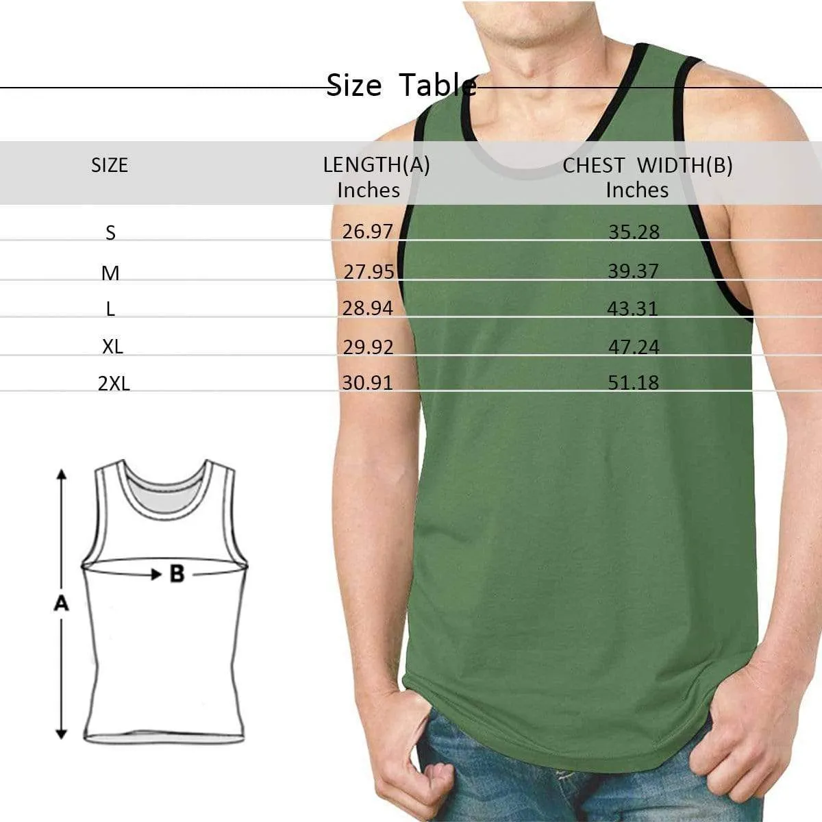 Custom Pet Face Tank Tops Dog Pattern Personalized Men's All Over Print Tank Top