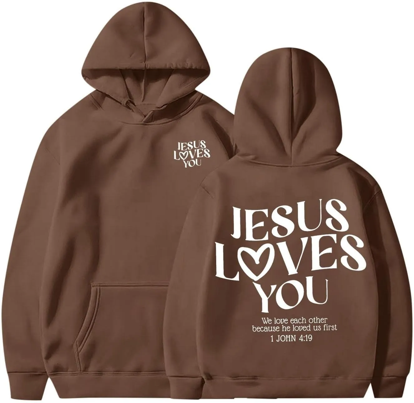 Cute Oversized Hoodies Jesus Loves You Hoodie Jesus Hoodie Preppy Hoodies- Christian Hoodie Hoodie For Girls