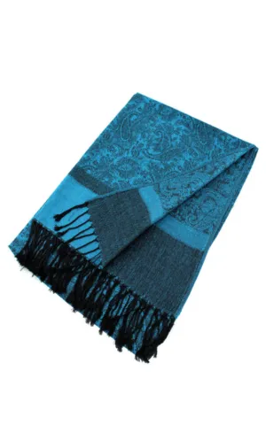 DB018-005 Light Paisley Pashmina Scarf Shawls