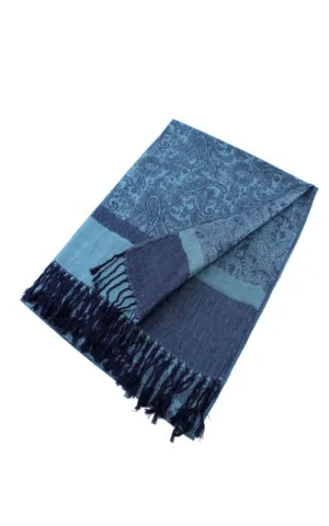 DB018-006 Light Paisley Pashmina Scarf Shawls