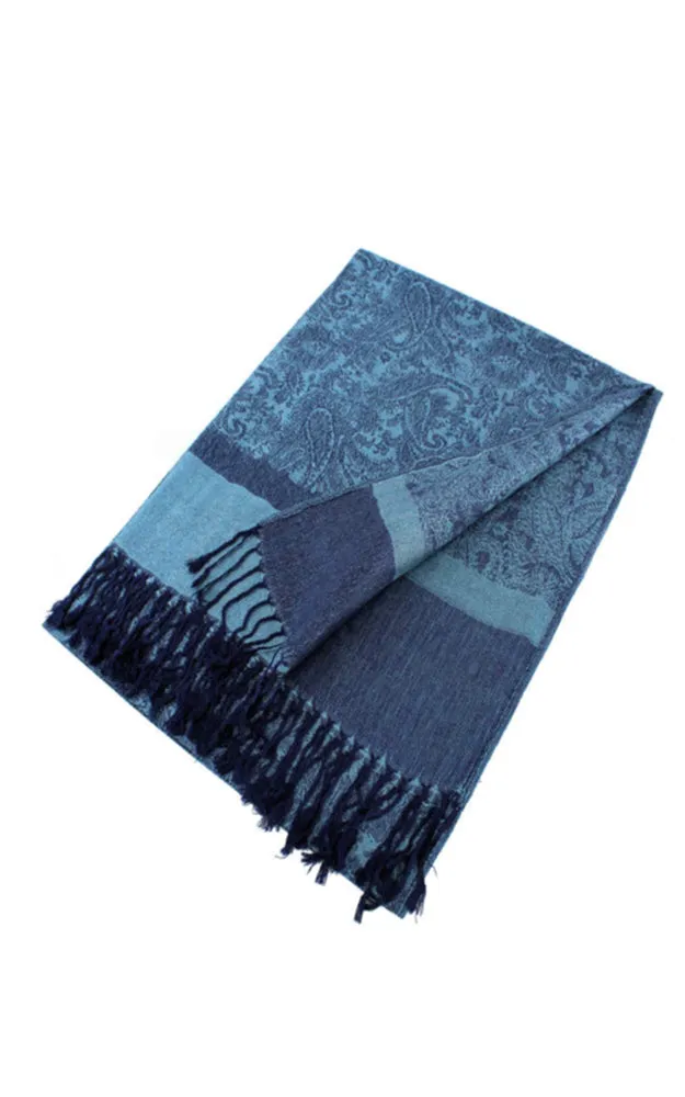 DB018-006 Light Paisley Pashmina Scarf Shawls