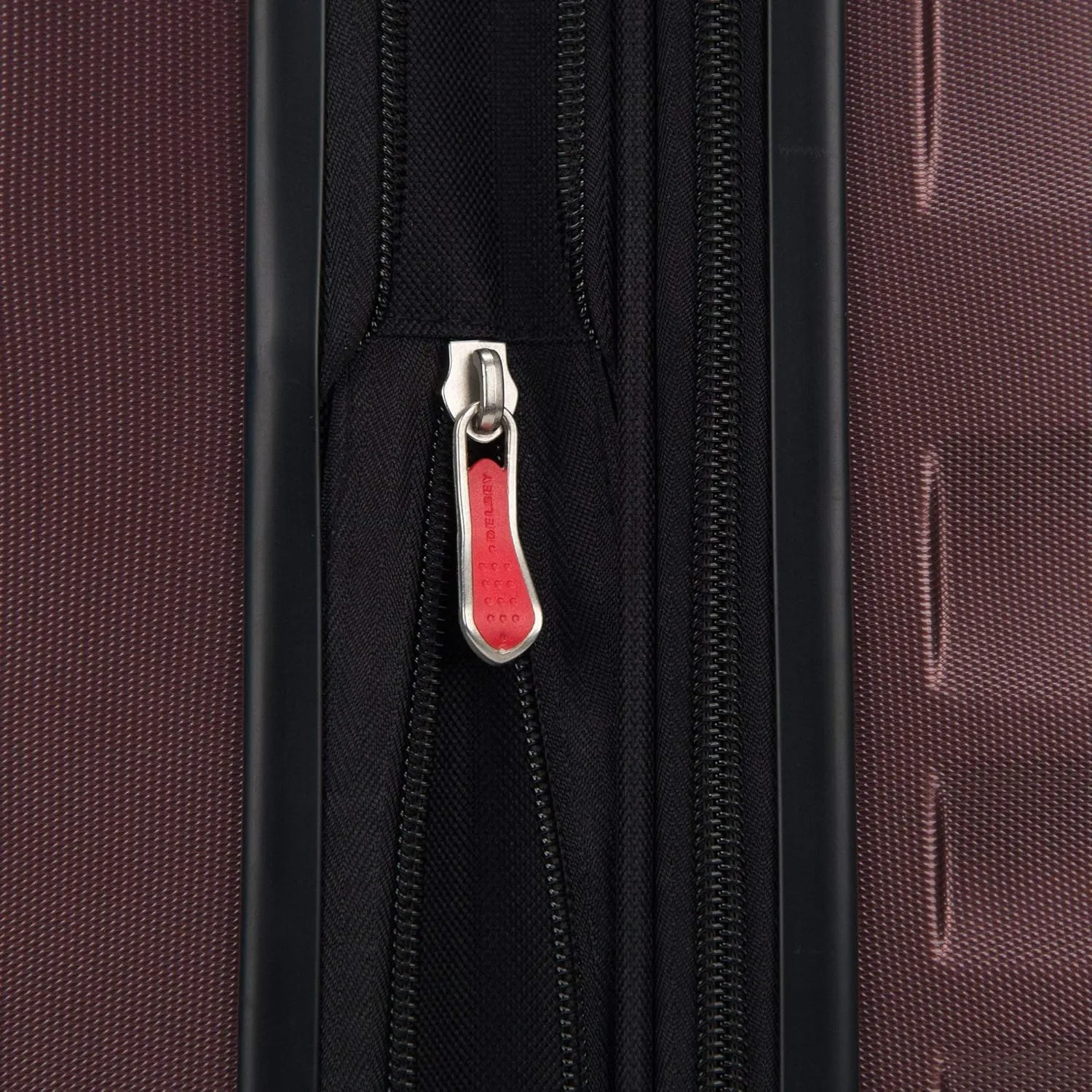 Delsey Paris Alexis Durable Hardside Luggage, Expandable Lightweight 4-Wheel Spinner, Easy Grip Telescoping Handle for Smooth Mobility, TSA-Lock Incorporated, Men and Women, Burgundy, Check-In 25-Inch